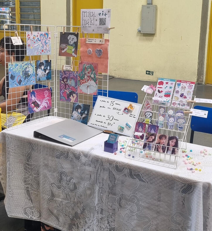Artist Alley do AnimaGeek ETEC, realizado em Sorocaba.