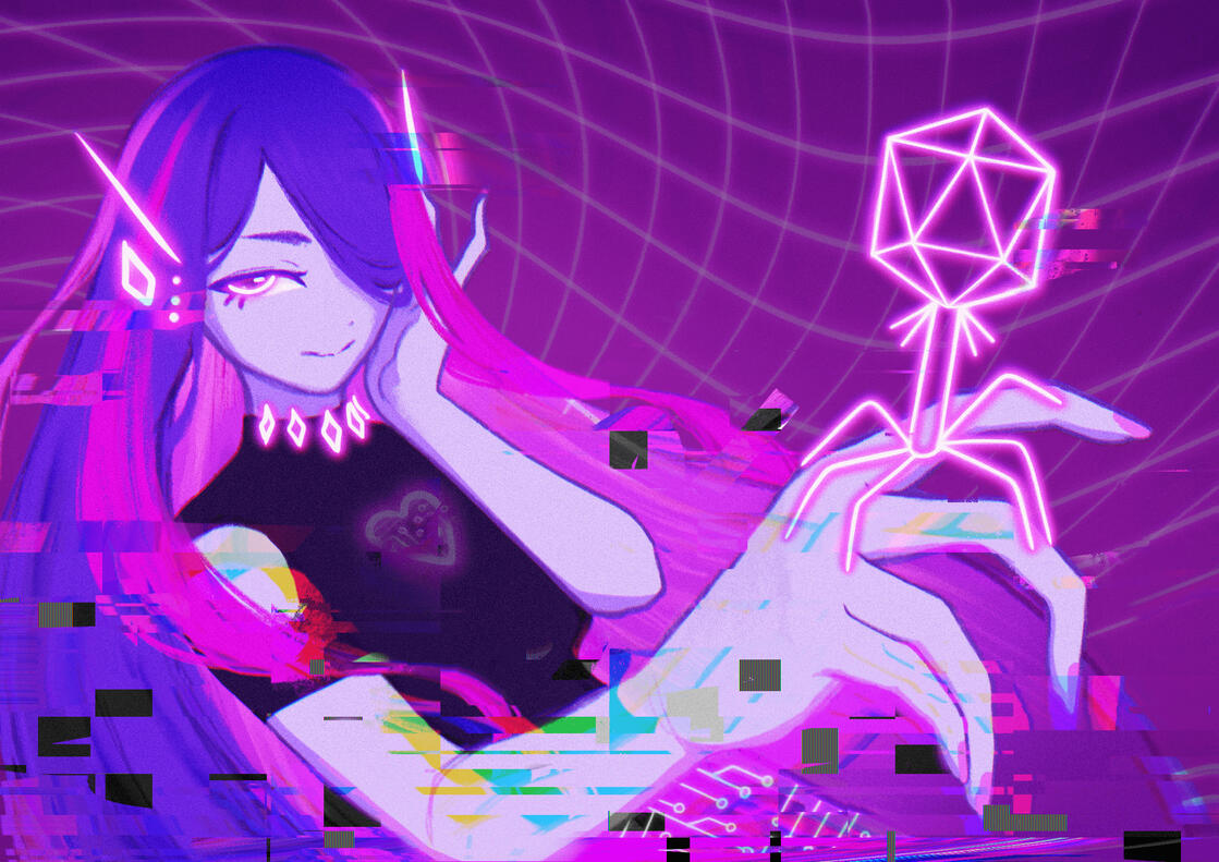 Original character Hibi, who is a ficcional virus.
